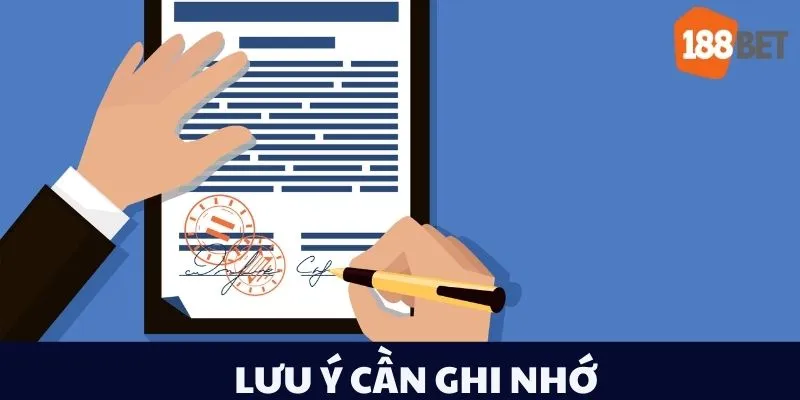 Lưu ý cần ghi nhớ
